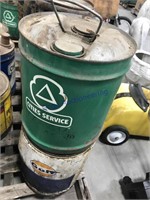 2, 5-gallon cans:  Cities Service, Gulf(dented)