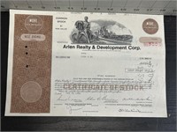 Stock certificate