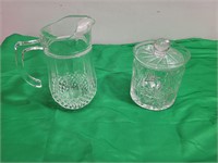 (2) Pieces of Crystal-Pitcher & Covered Compote