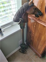 tall wooden horse on a stick toy deco