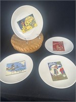 Set of 4 Hawaiian Plates