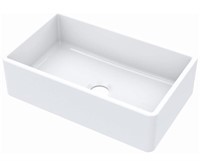 Farmhouse 30 in. Single Bowl White Kitchen Sink