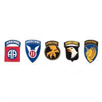 Five US Airborne Div. patches