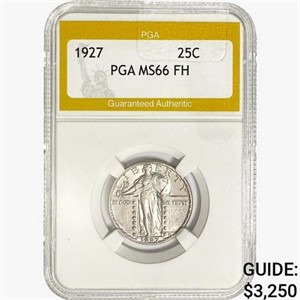 1927 Standing Liberty Quarter PGA MS66 FH