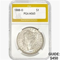 1888-O Morgan Silver Dollar PGA MS65