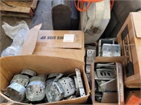 PALLET LOT JUCTION BOXES, SWITCH PLATES,