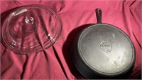 Lodge cast iron skillet with glass top