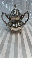 Silver Plated Footed Sugar Bowl and Lid.
