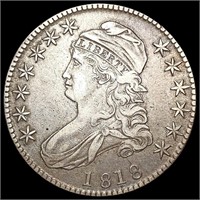 1818 Capped Bust Half Dollar CLOSELY UNCIRCULATED