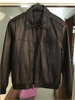 MATERIAL LONDON BLACK LEATHER JACKET LARGE