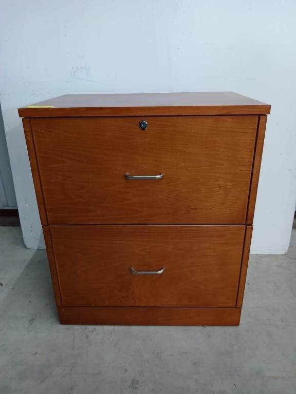 2 drawer filing cabinet 27.5x24x16.5 no key, top