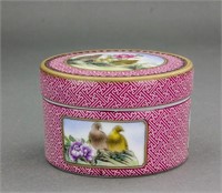 Famille Rose Porcelain Cosmetic Box QIANLONG Mark