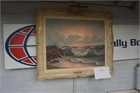 J. Quilichini original oil painting-Seascape
