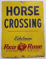 "Horse Crossing" Metal Sign