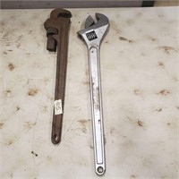 24" Cresent Wrench,24" Pipe Wrench