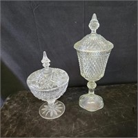 2 Depression Glass Dishes