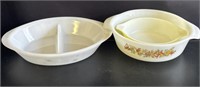 3 vintage USA glass bowls