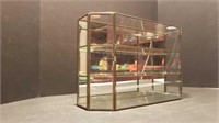 SMALL MIRRORED GLASS DISPLAY CASE