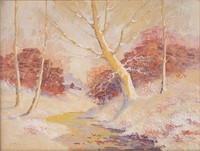 George H. Baker 11.5x15.5 WC Late Autumn Creek