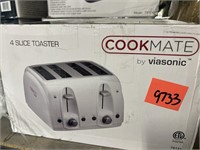 Cookmate 4-Slice Toaster By Viasonic in White