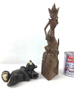 Sculptures en bois; ours, BearFoots 100/8449 +