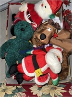 Assortment of Christmas Dolls & Decorations