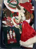 Assortment of Christmas Hats & Decorations