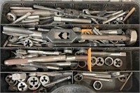 Assorted tool lot: asstd taps, dies & handles