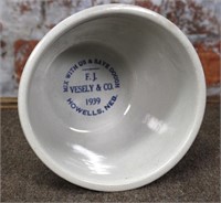 A Blue Band Advertising Stoneware Mixing Bowl,
