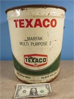 *Old Metal "Texaco" Bucket w/ Handle, 1ft 2in