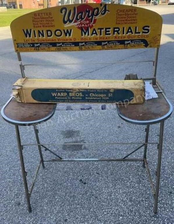 Neat Old Warp’s Window Material Store Display 5Ft