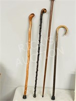 4 walking sticks