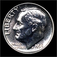 Proof 1958 Roosevelt Dime 10c Grades GEM++ Proof