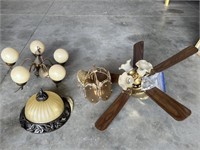 Lot of ceiling lights & fan