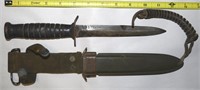 WWII Boker US M3 Trench Fighting Knife w/ M8