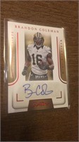 Brandon Coleman 2016 prime signatures auto SP /49