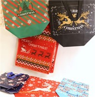 9pc Variety Reusable Holiday Gift Bags
