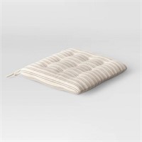 Cotton Striped Chair Pad Black/Natural - Threshold