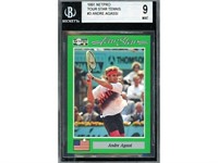 Andre Aggasi Tennis Card graded by Beckett
