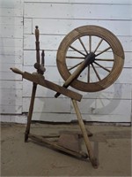 Antique Wooden Spinning Wheel
