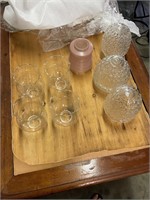 Large lot of glass shades