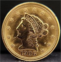 1906 $2.5 Gold Liberty Head Coin