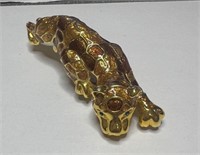 Vintage Leopard Shoulder Brooch