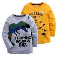 5T  Sz 5Y Boys 2-Pack Dinosaur Long Sleeve T-Shirt