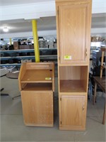 Lot - 2-Door Cabinet & Wooden Podium