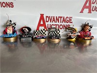 6 NASCAR Christmas ornaments