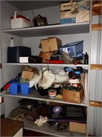 Shelf and contents to include: air tank, parts,