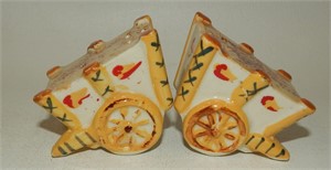 Vintage Hand-Painted Flower Carts
