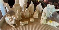 vintage ceramic nativity set
