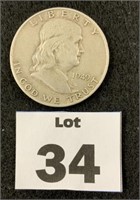 1949 "D" Franklin Half Dollar